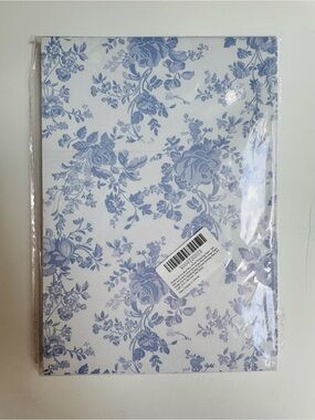 Whaline Blue Bow Floral Chinoiserie Gift Wrap 20 Sheets NWT